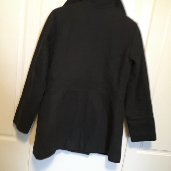 LONDON FOG women's dark grey wool pea coat M - Picture 7 of 7